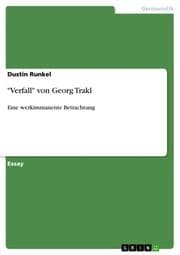 Cover von 'Verfall' von Georg Trakl