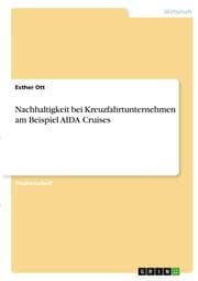 Cover von Nachhaltigkeit bei Kreuzfahrtunternehmen am Beispiel AIDA Cruises