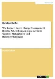 Cover von Wie können durch Change Management flexible Arbeitsformen implementiert werden? Maßnahmen und Herausforderungen
