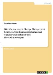 Cover von Wie können durch Change Management flexible Arbeitsformen implementiert werden? Maßnahmen und Herausforderungen