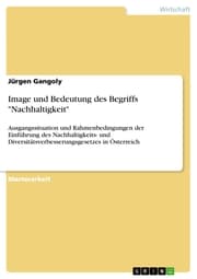 Cover von Image und Bedeutung des Begriffs 'Nachhaltigkeit'