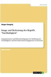 Cover von Image und Bedeutung des Begriffs 'Nachhaltigkeit'