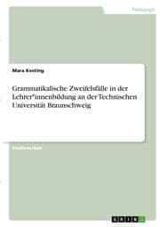 Cover von Grammatikalische Zweifelsfälle in der Lehrer