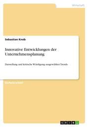 Cover von Innovative Entwicklungen der Unternehmensplanung