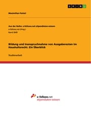Cover von Bildung und Inanspruchnahme von Ausgaberesten im Haushaltsrecht. Ein Überblick