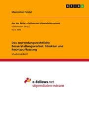 Cover von Das zuwendungsrechtliche Besserstellungsverbot. Struktur und Rechtsauffassung