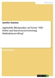 Cover von Agilstabile Blickpunkte im Verein 'SiM - Selbst und Interessensvertretung Maßnahmenvollzug'