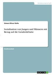 Cover von Sozialisation von Jungen und Männern mit Bezug auf die Genderdebatte