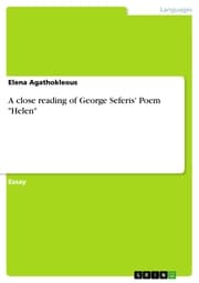 Cover von A close reading of George Seferis' Poem 'Helen'