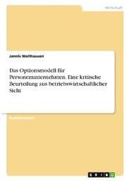 Cover von Das Optionsmodell für Personenunternehmen. Eine kritische Beurteilung aus betriebswirtschaftlicher Sicht