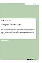Cover von 'Kriegskinder' erinnern!?