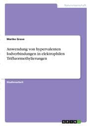Cover von Anwendung von hypervalenten Iodverbindungen in elektrophilen Trifluormethylierungen