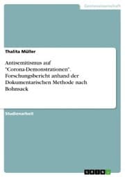 Cover von Antisemitismus auf 'Corona-Demonstrationen'. Forschungsbericht anhand der Dokumentarischen Methode nach Bohnsack