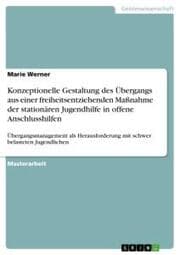 Cover von Konzeptionelle Gestaltung des Übergangs aus einer freiheitsentziehenden Maßnahme der stationären Jugendhilfe in offene Anschlusshilfen