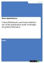 Cover von Colson Whitehead's and Louise Erdrich's use of the postmodern mode of thought for political liberation