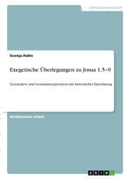 Cover von Exegetische Überlegungen zu Josua 1,5-9