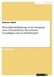 Cover von Personalbedarfsplanung in der Fertigung eines Unternehmens. Theoretische Grundlagen und ein Praxisbeispiel