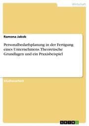 Cover von Personalbedarfsplanung in der Fertigung eines Unternehmens. Theoretische Grundlagen und ein Praxisbeispiel