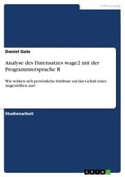 Cover von Analyse des Datensatzes wage2 mit der Programmiersprache R