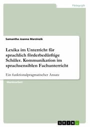Cover von Lexika im Unterricht für sprachlich förderbedürftige Schüler. Kommunikation im sprachsensiblen Fachunterricht