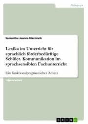 Cover von Lexika im Unterricht für sprachlich förderbedürftige Schüler. Kommunikation im sprachsensiblen Fachunterricht