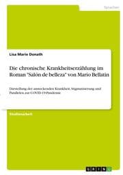 Cover von Die chronische Krankheitserzählung im Roman 'Salón de belleza' von Mario Bellatin