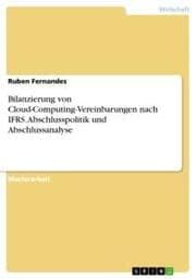 Cover von Bilanzierung von Cloud-Computing-Vereinbarungen nach IFRS. Abschlusspolitik und Abschlussanalyse
