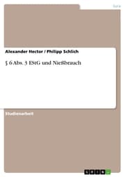 Cover von § 6 Abs. 3 EStG und Nießbrauch