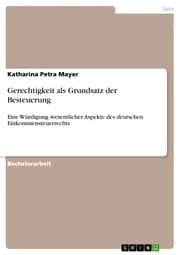 Cover von Gerechtigkeit als Grundsatz der Besteuerung