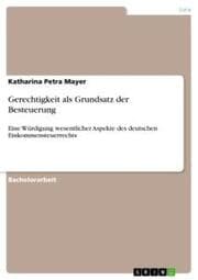 Cover von Gerechtigkeit als Grundsatz der Besteuerung