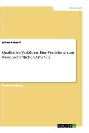Cover von Qualitative Verfahren. Eine Vertiefung zum wissenschaftlichen Arbeiten