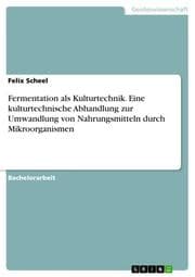 Cover von Fermentation als Kulturtechnik. Eine kulturtechnische Abhandlung zur Umwandlung von Nahrungsmitteln durch Mikroorganismen