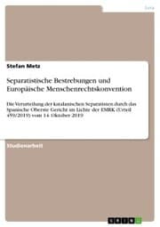 Cover von Separatistische Bestrebungen und Europäische Menschenrechtskonvention