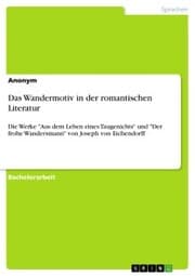Cover von Das Wandermotiv in der romantischen Literatur