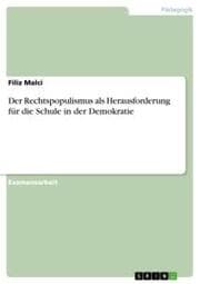 Cover von Der Rechtspopulismus als Herausforderung für die Schule in der Demokratie