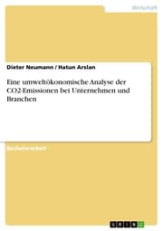 Cover von Eine umweltökonomische Analyse der CO2-Emissionen bei Unternehmen und Branchen