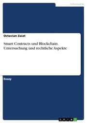 Cover von Smart Contracts und Blockchain. Untersuchung und rechtliche Aspekte