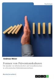Cover von Formen von Präventionskulturen. Die Qualität von Arbeitssicherheit und Gesundheitsschutz in schweizerischen Elektrizitätsunternehmen
