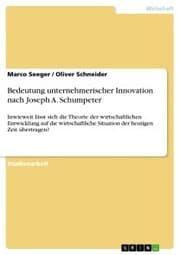 Cover von Bedeutung unternehmerischer Innovation nach Joseph A. Schumpeter