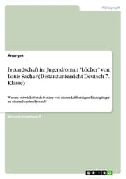 Cover von Freundschaft im Jugendroman 'Löcher' von Louis Sachar (Distanzunterricht Deutsch 7. Klasse)