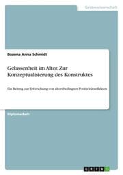 Cover von Gelassenheit im Alter. Zur Konzeptualisierung des Konstruktes