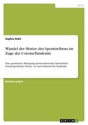 Cover von Wandel der Motive des Sporttreibens im Zuge der Corona-Pandemie