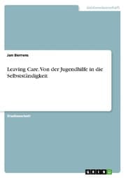 Cover von Leaving Care. Von der Jugendhilfe in die Selbstständigkeit