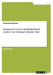 Cover von Doping mit System. Quellenkritische Analyse von Christian Schenks 'Riss'