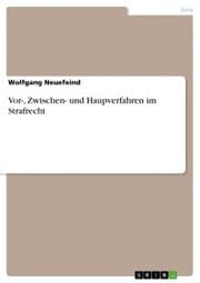 Cover von Vor-, Zwischen- und Haupverfahren im Strafrecht