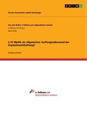Cover von § 97 WpHG als allgemeiner Auffangtatbestand der Kapitalmarkthaftung?