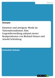 Cover von Entartete und arteigene Musik im Nationalsozialismus. Eine Gegenüberstellung anhand zweier Kompositionen von Richard Strauss und Arnold Schönberg