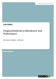 Cover von Fragmentästhetik in Kleinkunst und Performance