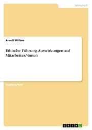 Cover von Ethische Führung. Auswirkungen auf Mitarbeiter/-innen