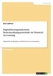 Cover von Digitalisierungsinduzierte Kostensenkungspotentiale im Financial Accounting